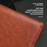 Herstellergeschenk-Set: A5 Echtleder-Notizbuch mit Loseblattsystem, 100 Blatt, für Büro und Geschäftstreffen