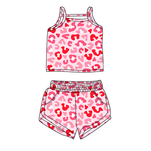 Nuovi Arrivi: Completo 2 Pezzi per Bambine con Canotta e Pantaloncini in Tessuto di Bambù Traspirante con Stampa Personalizzata - Product Image 2