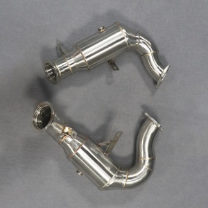 High Performance Resonator Downpipe for Porsche Macans Turbo 2014-2017 3.0T/3.6T - Stainless Steel - Product Image 2