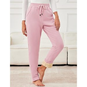 Pantalones de Forro Polar Cálidos para Mujer, Pantalones Deportivos con Forro de Sherpa, Pantalones para Correr y Hacer Ejercicio - Product Image 3