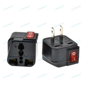 <span class=keywords><strong>Adaptateur</strong></span> de <span class=keywords><strong>prise</strong></span> électrique ABS 2 broches Japon Thaïlande Canada AC100~250V 10A avec interrupteur LED marche/arrêt et 3 prises - Product Image 4
