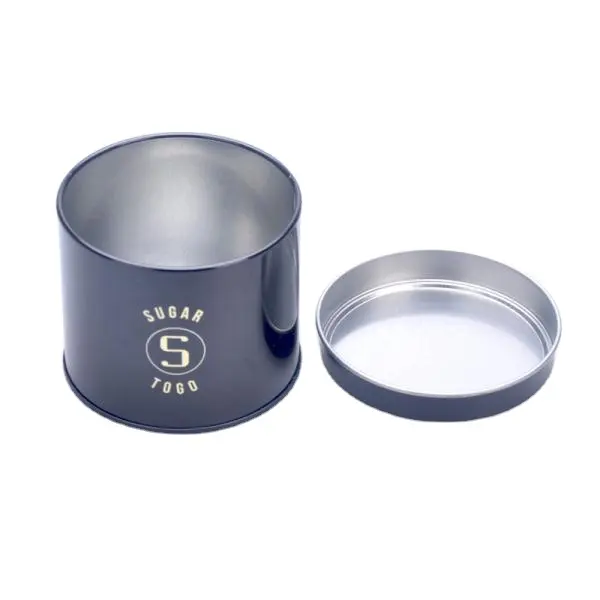 Manufacturer's direct supply round metal sugar tin box high quality metal candy tin box