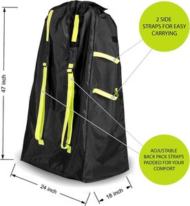 Funda de Asiento de Coche Plegable y Portátil de Poliéster 100%, Moderna y Multifuncional, para Viajes en Avión, Bolsa de Almacenamiento para Cochecito de Bebé, Capacidad de 10-20L - Product Image 1