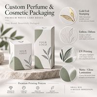 Boîte d'emballage de parfum de luxe à finition mate, logo personnalisé, carton pliable en papier blanc pour cosmétiques et soins de la peau