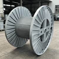 Bobine en acier ondulé pour machine à câbles, conception à nervures radiales, fonctionnement équilibré, faible vibration, taille personnalisée, directement de l'usine