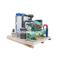Machine à glaçons en flocons SINDEICE à refroidissement par eau, 5 tonnes, fabrication rapide de glace pour la conservation des fruits de mer et des poissons