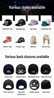 Casquette de golf sportive légère avec logo personnalisé, 5 panneaux, séchage rapide, ajustement réglable