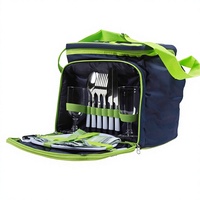 Sac isotherme pour pique-nique pour 2 personnes avec ustensiles et assiettes