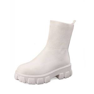 Botines de Punto de Moda Invierno 2026 para Mujer, Botines Elásticos Transpirables con <span class=keywords><strong>Plataforma</strong></span> y Suela Gruesa, Zapatos Casuales para Caminar - Product Image 3