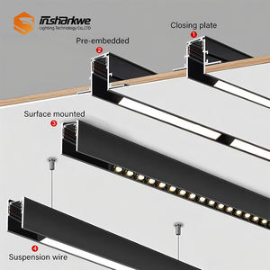 Éclairage sur rail magnétique 48V Spot à DEL suspendu encastré en surface Système d'éclairage sur rail magnétique sur rail magnétique - Product Image 2