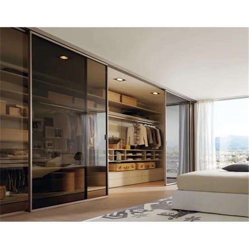 Modern Wooden Wardrobe Sliding Door Closet Panel Bedroom Storage