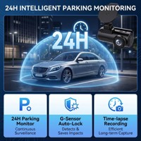 Caméra embarquée OEM/ODM 3,18 pouces, 3 objectifs, sans fil, WIFI, contrôle par application, GPS, enregistrement en time-lapse, DVR 3 canaux, 4K+1K