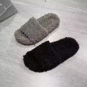 Pantuflas de Plataforma de Lujo para Mujer, con Peluche y Bordado, Zapatos Cálidos - Product Image 5