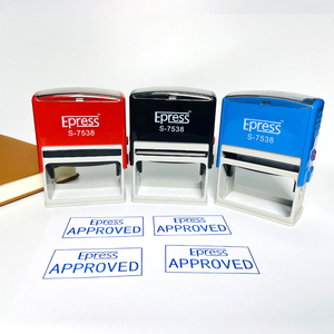 Macchina per Timbri in Gomma per Ufficio 75 X 38 mm, Kit Personalizzato Autoinchiostrante Lucido in Plastica per Insegnanti con Tampone d'Inchiostro - Product Image 2