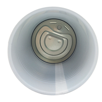 300 #   (72,9 mm) Boîte ronde en fer blanc avec revêtement intérieur en émail blanc pour l'emballage alimentaire du ketchup