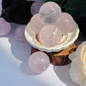 Wholesale High Quality Bohemian Mozambique Rose Quartz Sphere <b>Natural</b> Crystal <b>Stone</b> for Unique Home Decor and Holiday Gifts - Product Image 4