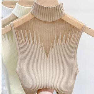 Vente en gros – <span class=keywords><strong>Nouveau</strong></span> style décontracté d'été – Gilet sans manches rétro à col semi-montant et coupe ajustée pour femme - Product Image 5