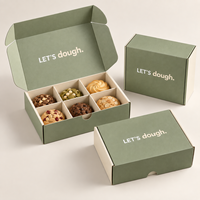Boîte cadeau de boulangerie personnalisée avec séparateurs en papier, boîtes d'emballage pour biscuits, pâtisseries, bonbons et desserts