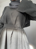 dames mode intérieur ouvert 2 pièces ensemble à manches longues dubaï turquie Ramadan abaya musulman longue robe pour les femmes