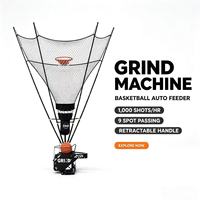 Machine de tir au basket-ball automatique, 1 000 tirs par heure, 9 points de passe, retour de ballon pliable, entraîneur intérieur/extérieur