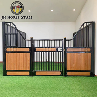 Vente chaude en Australie, box à chevaux modulaire préfabriqué, design de sécurité intérieur, montage modulaire, devant coulissant, métal stable