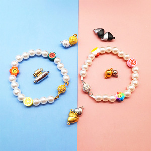 Fermoirs magnétiques <span class=keywords><strong>pour</strong></span> <span class=keywords><strong>bracelet</strong></span> en alliage métallique avec strass cristal boule ronde style mixte crochet <span class=keywords><strong>pour</strong></span> bijoux connecteur <span class=keywords><strong>fermeture</strong></span> - Product Image 3