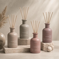 Lot de Bouteilles Vides pour Parfum en Gros – Flacons Diffuseurs en Verre Vides avec Revêtement Rose Mat Morandi – Emballage de Lancement de la Gamme Luxe Scent Line
