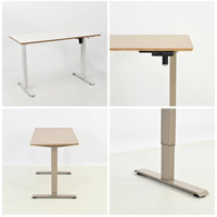 Bureau de travail électrique réglable en hauteur, en bois, personnalisable, OEM, pour ordinateur, moderne, disponible en gros