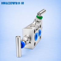 Manifold 3 Katup SS316L untuk Transmitter Tekanan Diferensial Rosemounte Honeywell Siemens Yokogawa E+H ABB 6000PSI NPT