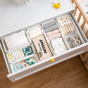 Nouveau organisateur d'articles divers en plastique pour placard Rectangle bébé produits boîte de rangement compartiments Flexible maison accessoires stockage - Product Image 6