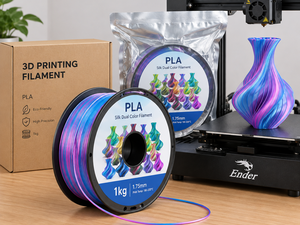 Filamento PLA de Seda Yiqiu3D, Doble y Tricolor, 1.75mm, Brillo Metálico Láser, 8 Combinaciones de Colores para Bambu Lab, Creality, Anycubic - Product Image 4
