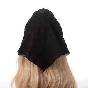 Fascia per capelli triangolare in pizzo floreale sottile per donna, foulard triangolare semplice per ragazza, bandane regolabili carine - Product Image 3