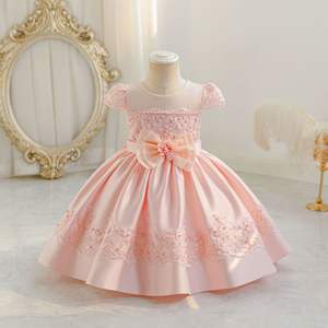 Robe d'anniversaire pour bébé fille, style européen, princesse, fleurs, manches bouffantes, sequins roses, vêtements pour enfants, <span class=keywords><strong>tenue</strong></span> d'été 3 ans - Product Image 3
