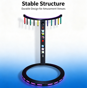 Máquina de juego de reacción con varillas, panel de puntuación circular, paquete de varillas de colores, prueba de tiempo de captura, operada con monedas, lista para instalar en sala de juegos. - Product Image 2