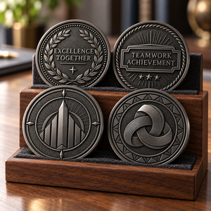 Custom Corporate Teamwork Recognition Challenge Coins Employee Achievement Awards Bulk OEM ODM - Product Image 1