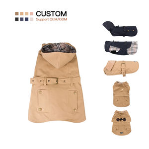 Üreticileri toptan özel moda köpek giysileri klasik ekose trençkot destekler - Product Image 2