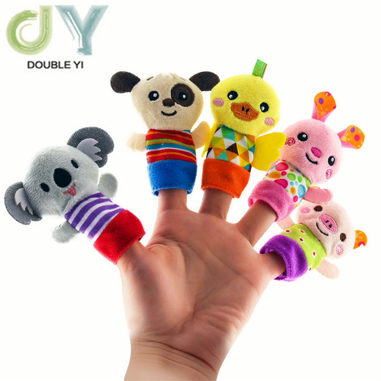 Оптовая продажа, детская Успокаивающая игрушка, плюшевая кукла на палец, маленькие животные, пальчиковая игрушка, интерактивные игрушки для родителей и детей