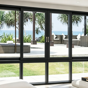 Fenêtres fixes verticales en aluminium sur mesure, cadre fin avec verre trempé Low-E pour vue intérieure de salle à manger - Product Image 2