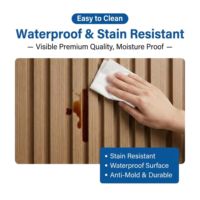 Panel de Pared Acústico de Madera y Plástico, Revestimiento Decorativo para Interiores, Material Decorativo para Sala de Estar, Dormitorio y Baño