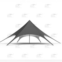 Carpa con dosel de estrellas para fiesta, marquesina para exteriores, 16M