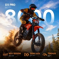 Bicicleta eléctrica todoterreno HEZZO D3, 3 velocidades, motor de buje delantero de 60V 3500W sin escobillas, bicicleta de carreras con batería de litio.
