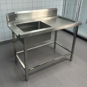 Victory อ่างล้างจานสแตนเลสแบบเดี่ยวพร้อมท่อระบายน้ำอุปกรณ์ครัวอ่างละลายน้ำแข็งสำหรับห้องแล็บผลิตจากจีน - Product Image 3