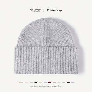 Bonnet d'hiver en laine tricoté avec revers, chaud, pour la protection des oreilles, idéal pour le ski et les activités de plein air - Product Image 1