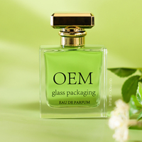 Fabrication personnalisée de 50ml 100ml emballage en verre cosmétique pour hommes bouteilles de parfum à pompe de Cologne à brume fine avec couvercle