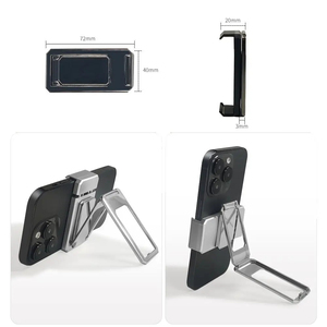 Support de téléphone pliable à clipser sur le dos, support de téléphone magnétique en métal, support de téléphone de bureau rotatif à 360 degrés, réglable, pour les voyages - Product Image 6