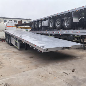 2/3/4 סרנים שטוחים שטוח משאית מיטה שטוחה חצי טריילר 20ft 45ft 40ft מיכל שטוח חצי טריילר שטוח - Product Image 4