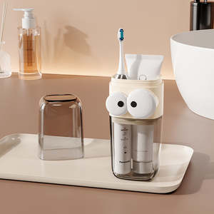 Étui à brosse à dents portable et multifonctionnel en plastique, protection anti-poussière, design léger pour la maison, deux pièces, durable - Product Image 1