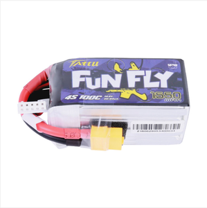 <span class=keywords><strong>Tattu</strong></span> 1550mAh <span class=keywords><strong>4s</strong></span> 100C 14.8V <span class=keywords><strong>FunFly</strong></span> XT60 Plug Ready Stock Lipo Battery Pack pour la pratique - Product Image 4