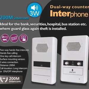 Intercomunicador Bidireccional para Ventanilla Zhudelai 9903, Alimentación por CC, Fácil Instalación, para Hospitales, Estaciones y Máquinas de Boletos - Product Image 4