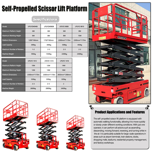 Nhà máy cung cấp trực tiếp theo dõi Loại tự hành Scissor Lift 6M 8M thủy lực trên không nền tảng - Product Image 2